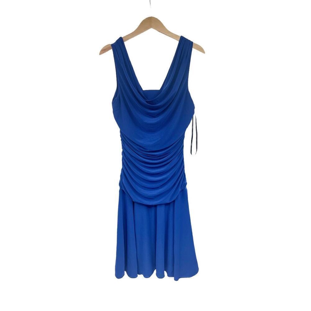 NW Collections Short Draped Stretch Cocktail Formal Dress Womens Size 12 NWT